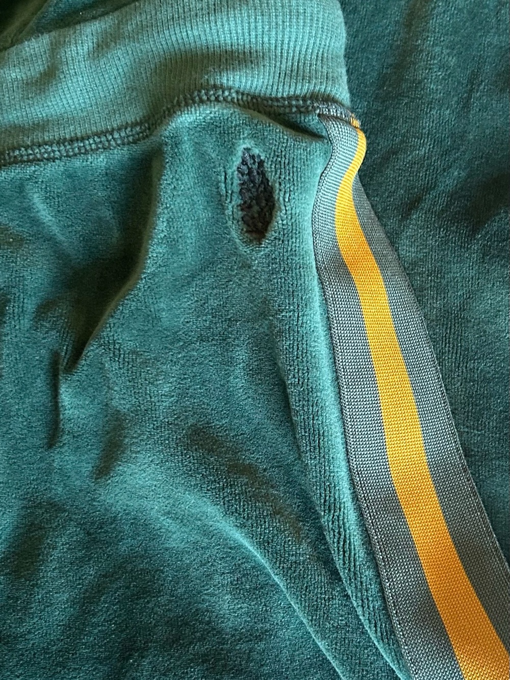 FP Movement Velvet Forest Green Jumpsuit with Drawstring Waist - Picture 8 of 9